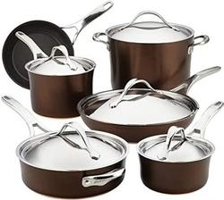 Anolon Nouvelle Copper Hard Anodized 11-Piece Cookware Set - $365.50