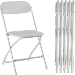 EDX 6-Pack of Stackable Folding Chairs in White - $79.99 with Free Shipping Today