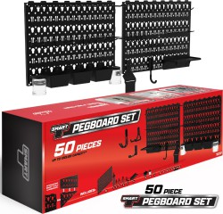 Smart T Garage Storage Pegboard Set with Wall Mount & Shelving Hooks - $79.97
