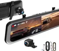 Rexing M2 Max Pro 4K WiFi GPS Rearview Mirror Dash Cam - $139.99 Shipped