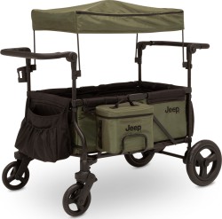 Jeep Wrangler Deluxe Stroller Wagon with Accessories, Black & Green - $299.98