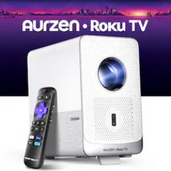 Aurzen Smart Projector with Roku TV Built-in - $169.99 with Free Shipping Today