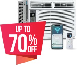 Up to 70% off on Portable, Split-System and Window Air Conditioners at Amazon