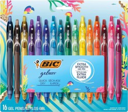 BIC Gelocity Quick Dry Ocean Themed Gel Pens, 16-Count Pack - $10.00 Today