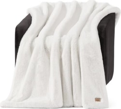 UGG Euphora Plush Faux Fur 50" x 70" Throw Blanket in White - $38.99 Shipped