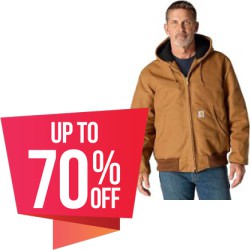 Up to 70% off on Carhartt Apparel, Footwear and More for the Family at Amazon