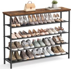 Vasagle 5-Tier Steel Frame Industrial Style Shoe Storage Rack - $38.13 Shipped