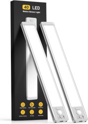 MCGOR 2-Pack of 10" Rechargeable Battery Under-Cabinet Light Bars - $15.94
