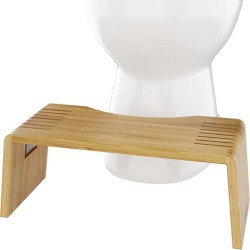 Squatty Potty Oslo Folding Bamboo Toilet Stool, Brown - $32.99 with Prime FS