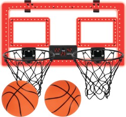 MinnARK Over-the-Door Dual-Hoop Indoor Basketball Game with Scoring - $20.86