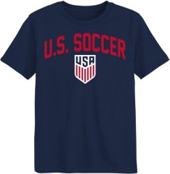 Men's United States National Team Soccer Logo T-Shirt in Navy Blue - $5.07 Each