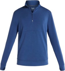 Athletic Works Men's Scuba Knit Quarter Zip Sweatshirt in Blue or Black - $6.35