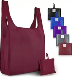 Zulay Kitchen 5-Pack of Reusable Grocery Bags with 50 lb. Capacity - $12.99