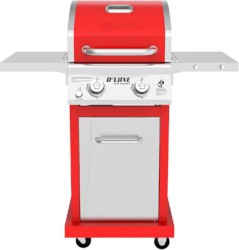 Nexgrill Deluxe 2-Burner Compact Gas Grill with Foldable Shelves in Red - $239.20