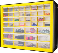 IRIS 44-Drawer Small Parts Cabinet in Yellow and Black - $34.99 with Prime FS