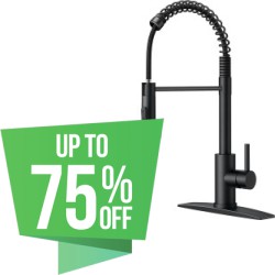 Save up to 75% off on 100s of Kitchen & Bath Fixtures and Accessories at Amazon