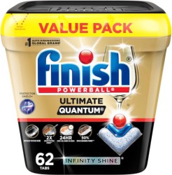 Finish Ultimate Quantum Dishwasher Pods, Fresh Scent, 62-Count - $14.96 Each