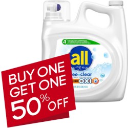 Buy 1, Get 1 50% off on Select All Laundry Care Items at Target until Saturday