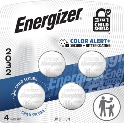 Energizer Lithium Coin 2032 Batteries, 4-Pack - $3.49 with Free Prime Shipping
