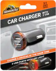Armor All Universal 2-Port USB Car Charger with 3.1 Amps - $4.99 Shipped Free