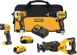 DeWalt 20V XR Brushless 4-Tool Combo Kit with 5Ah Battery & Tool Bag - $369.00