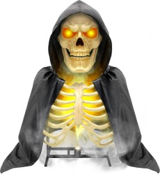 Haunted Living 5' Motion Activated Talking Animatronic Skeleton - $199.00 Today