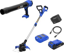 Kobalt 24V Cordless Trimmer and Leaf Blower Kit with 3Ah Battery - $99.00 Today