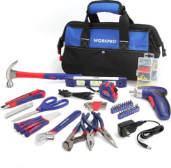 WorkPro 125-Piece Household Tool Kit with 3.6V Screwdriver - $39.98 Shipped