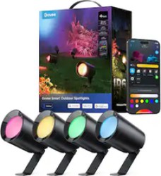 Govee 4-Pack of Smart RGBWIC Outdoor Spotlights - $84.99 with Free Shipping