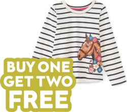 Buy 1, Get 2 Free on 100s of Kids' Crown & Ivy & Ocean + Coast Apparel at Belk