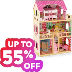 Up to 55% off on Select Dolls, Dollhouses & Accessories at Amazon with Prime S&H