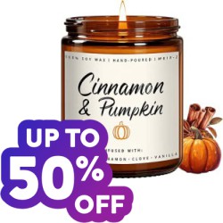 Up to 50% off on Hundreds of Candles and Holders at Amazon with Prime Shipping