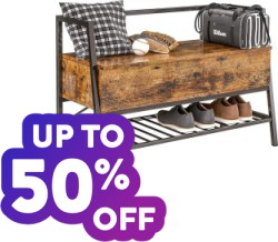 Up to 50% off on Select Entryway Furniture Pieces at Amazon with Prime Shipping