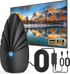 Digital Long Range Indoor TV Antenna with Stylish Design - $12.99 Today Only