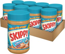 Skippy Creamy Peanut Butter, 8 x 16.3 oz. Jars - $14.91 with Free Prime Shipping
