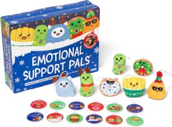 Emotional Support Advent Calendar with 12 Plush & 12 Plastic Ornaments - $21.90