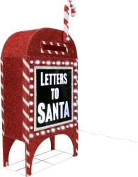 Member's Mark 48" Pre-Lit Letters to Santa Red Mailbox with 4 Songs - $119.98
