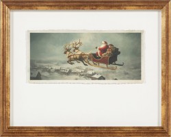 My Texas House Christmas Night Framed 16" x 20" Torn Edge Print - $19.97