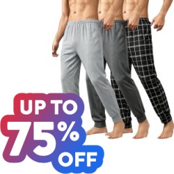 Up to 75% off on Select Men's Sleepwear & Loungewear at Amazon with Prime S&H