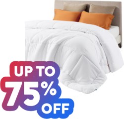 Save up to 75% off Hundreds of Bedding Items at Amazon with Prime Shipping