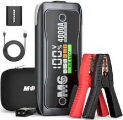 Mostool 4000A Portable Vehicle Jump Starter with 30W PD Power Bank - $59.99