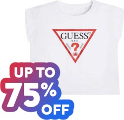 Up to 75% off GUESS Family Apparel, Footwear and Accessory Items at Amazon