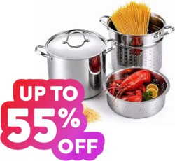 Amazon: Save up to 55% off on Hundreds of Cookware Sets, Pots & Pans and More