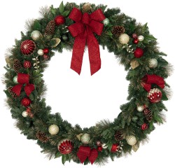 Member’s Mark Pre-Lit 60" Decorated Wreath w/ 400 Warm White LEDs - $199.96