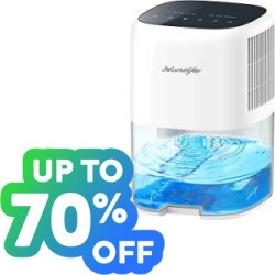 Save up to 70% off on Select Dehumidifiers and Moisture Absorbers at Amazon