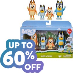Up to 60% off on Select Bluey Toys, Clothing & Accessories at Amazon w/ Prime S&H