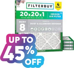 Save up to 45% off on Select HVAC / Furnace Filters at Amazon w/ Prime Shipping