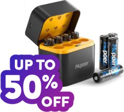 Save up to 50% on Select Household Batteries, Chargers and Accessories at Amazon