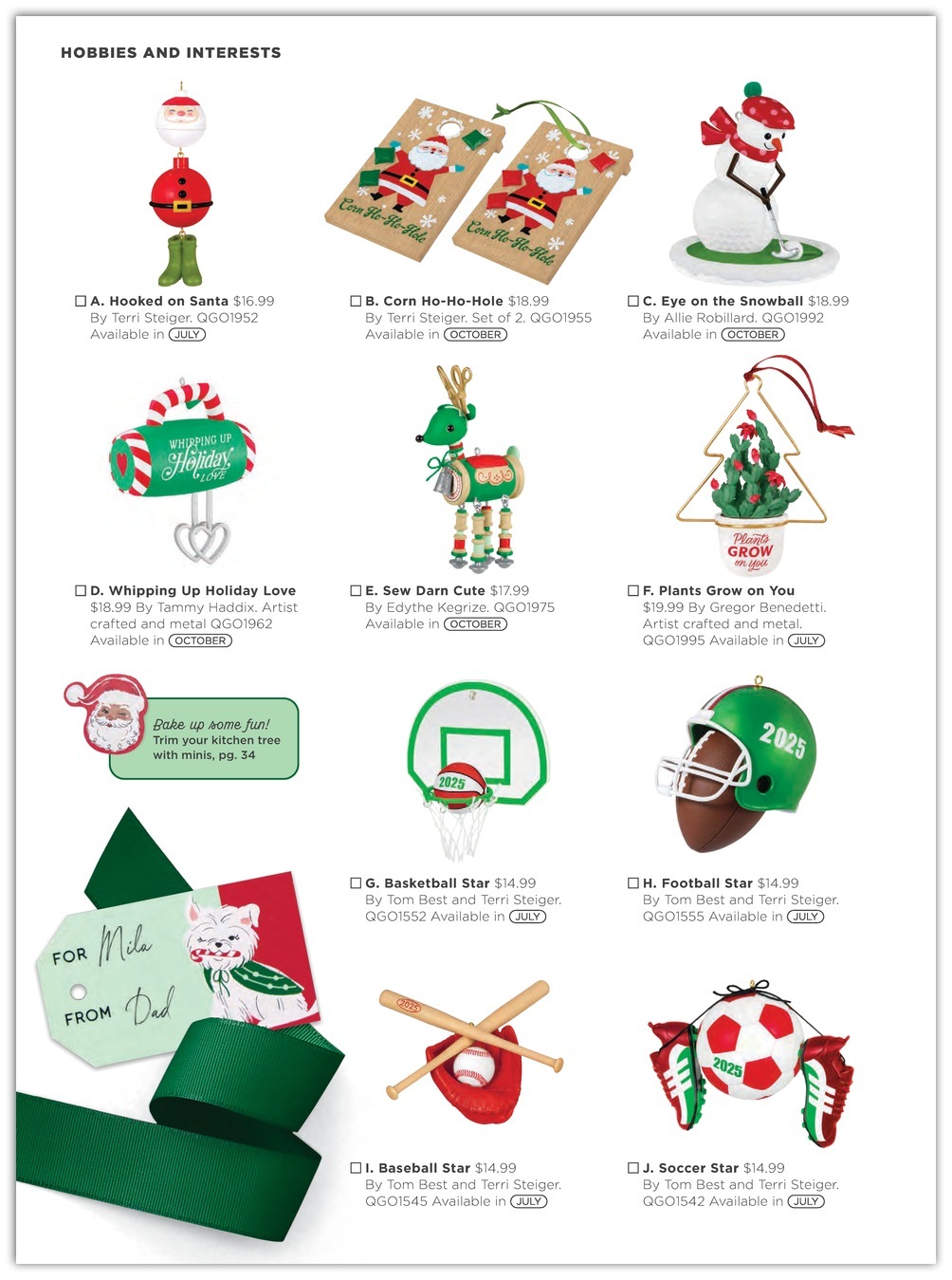 Page 30 of the Hallmark Dream Book Catalog