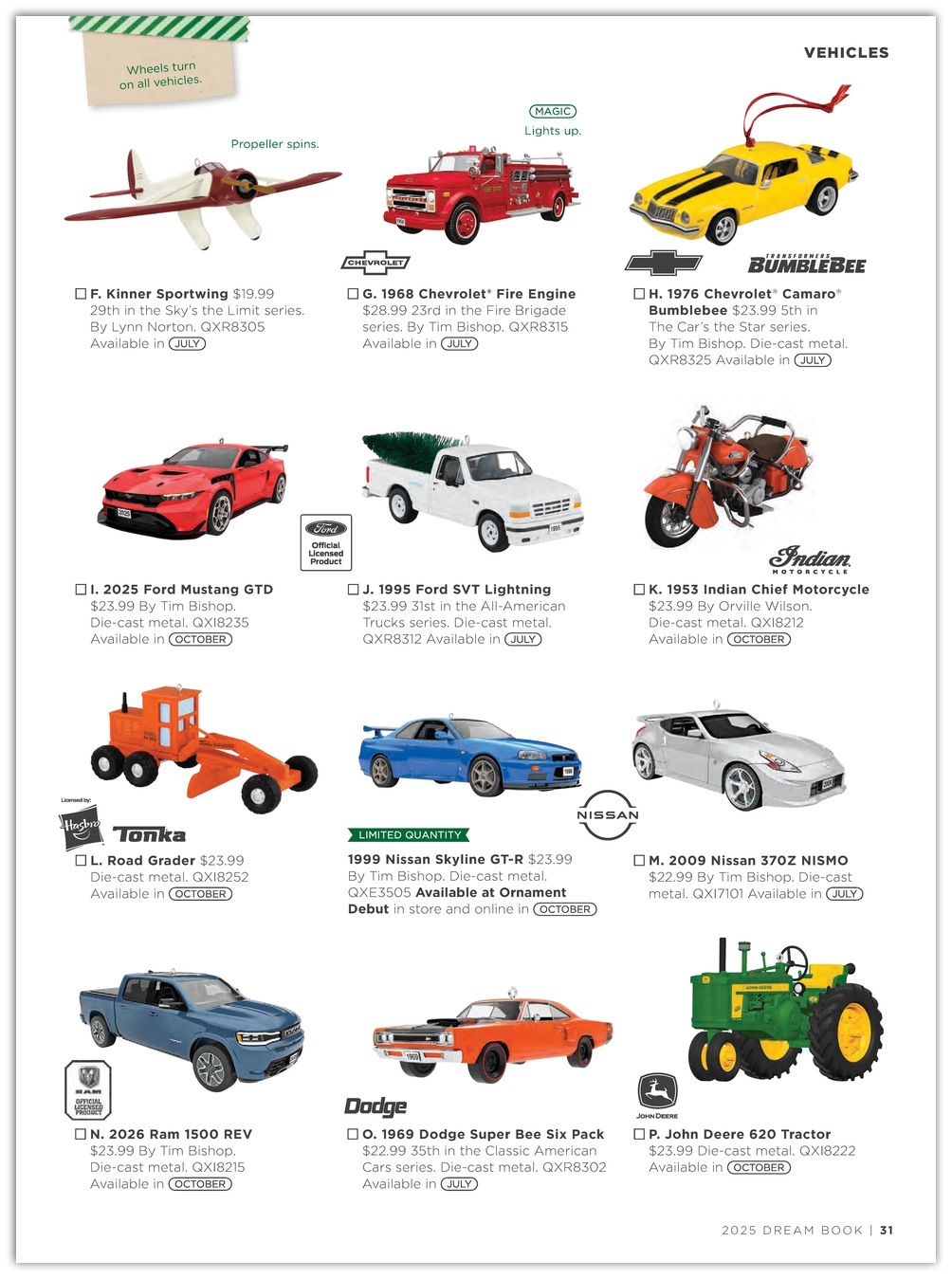 Page 33 of the Hallmark Dream Book Catalog